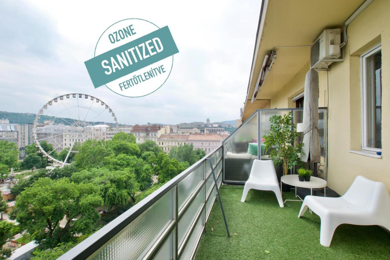 Standard Apartment By Hi5 - Incredible View With Terrace Budapest Eksteriør billede